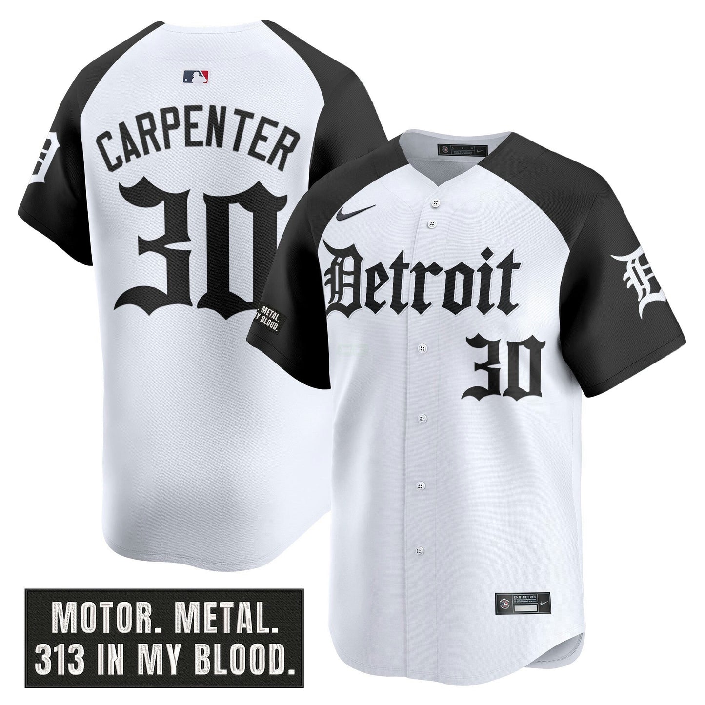 Camisa MLB Men’s Detroit ‘Motor Gothic Edition’ Vapor Premier Limited Jersey