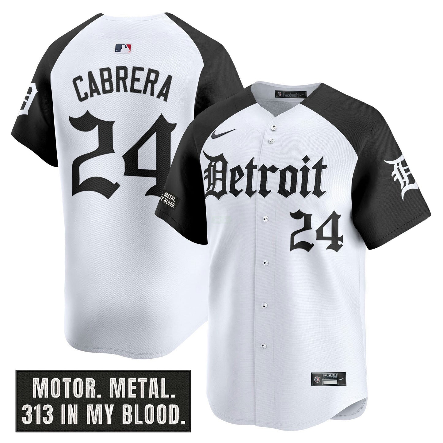 Camisa MLB Men’s Detroit ‘Motor Gothic Edition’ Vapor Premier Limited Jersey