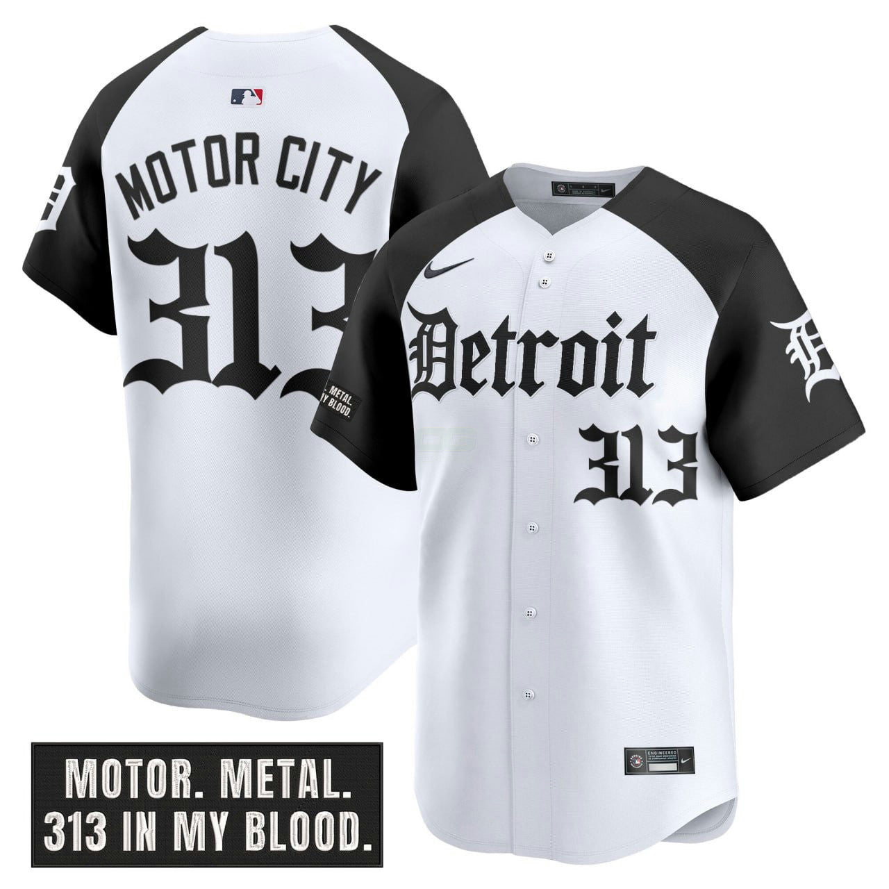 Camisa MLB Men’s Detroit ‘Motor Gothic Edition’ Vapor Premier Limited Jersey