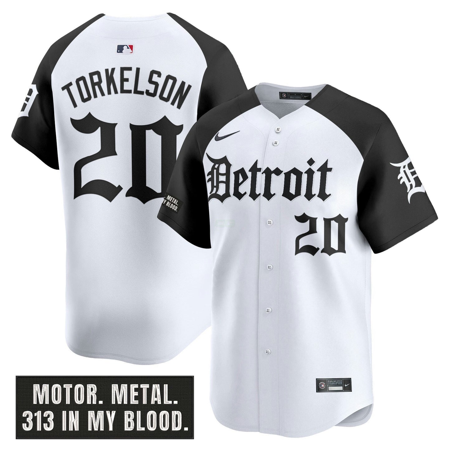 Camisa MLB Men’s Detroit ‘Motor Gothic Edition’ Vapor Premier Limited Jersey