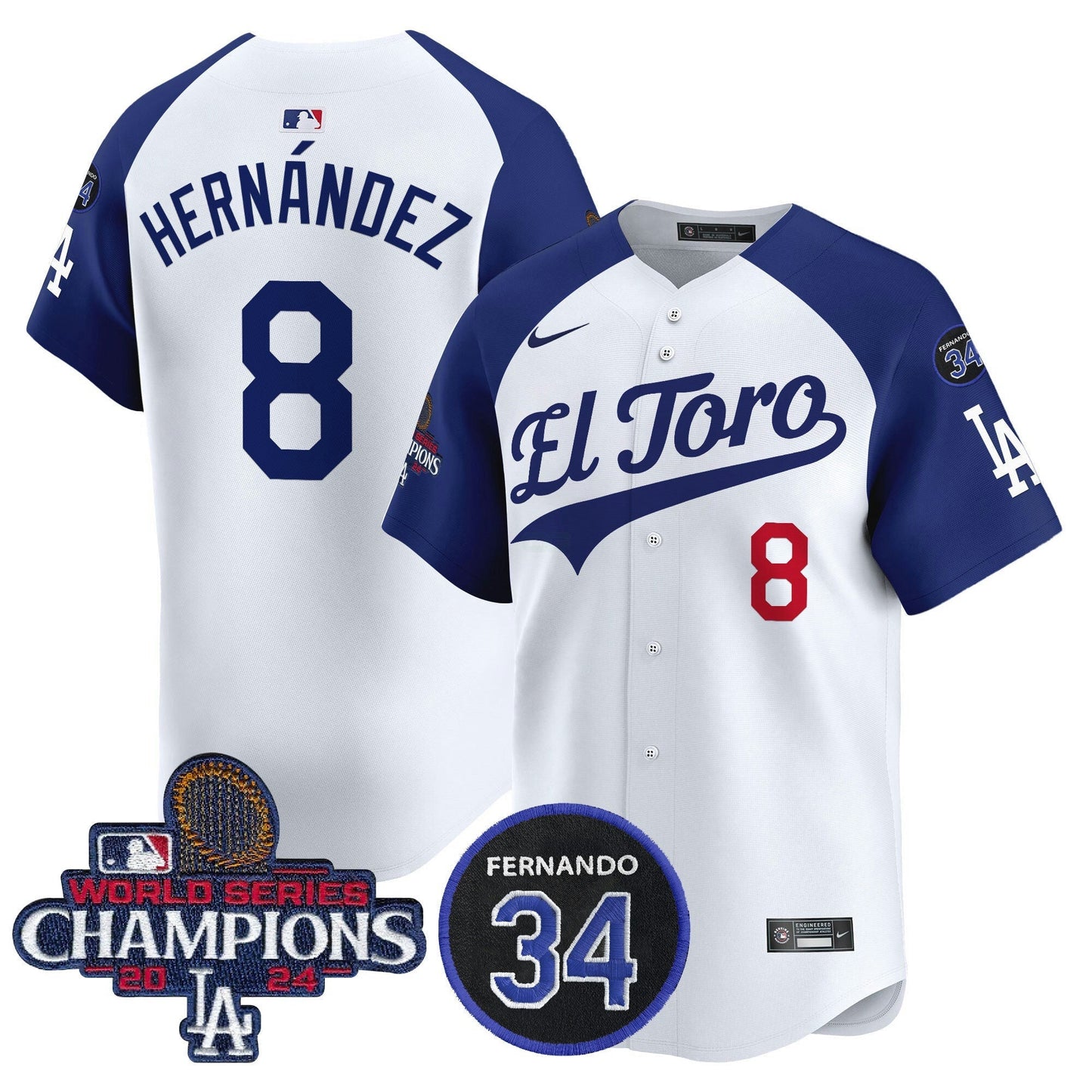 Camisa MLB Men’s El Toro 2024 World Series Champions Patch Vapor Premier Limited Jersey