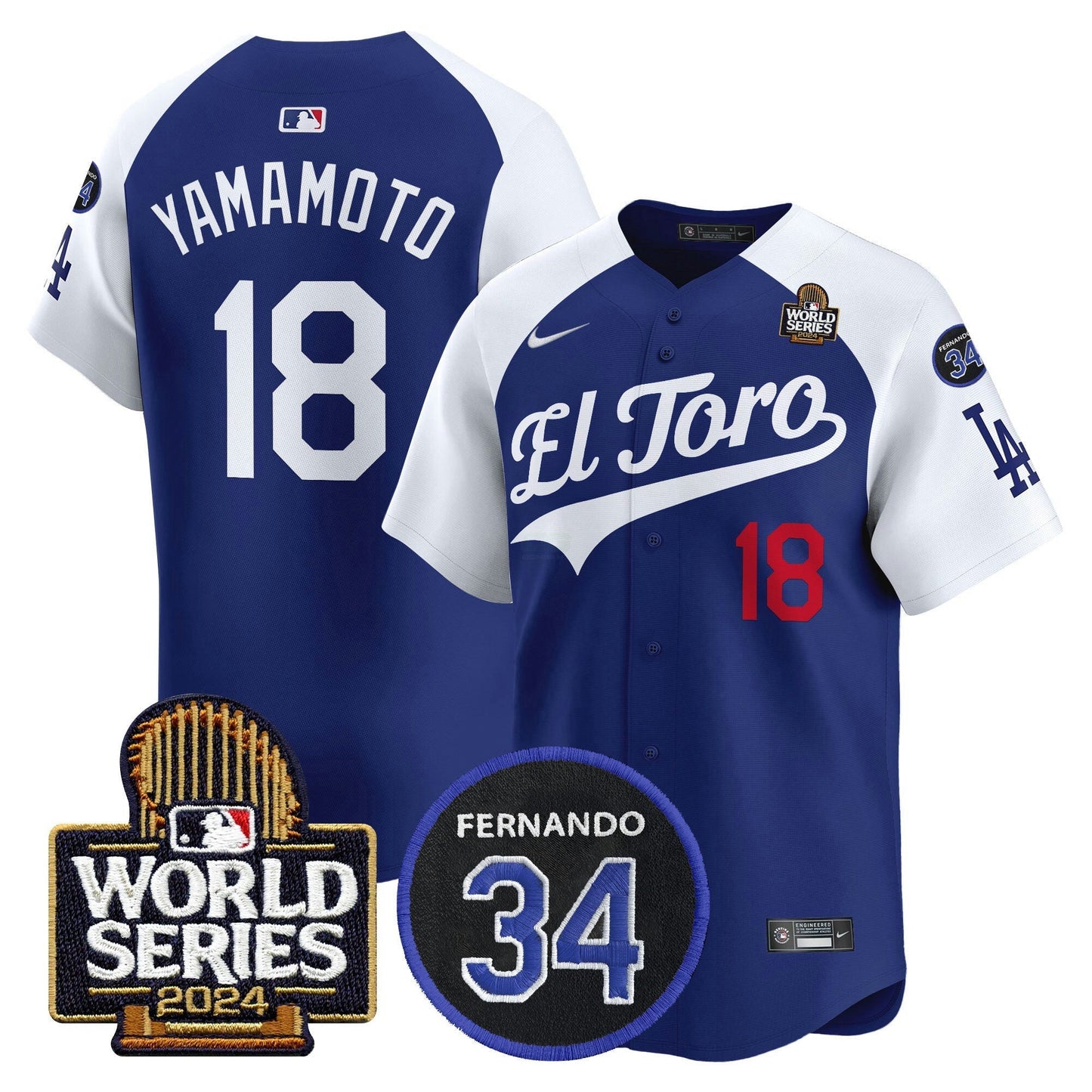 Camisa MLB Men’s El Toro 2024 World Series Patch Vapor Premier Limited Jersey
