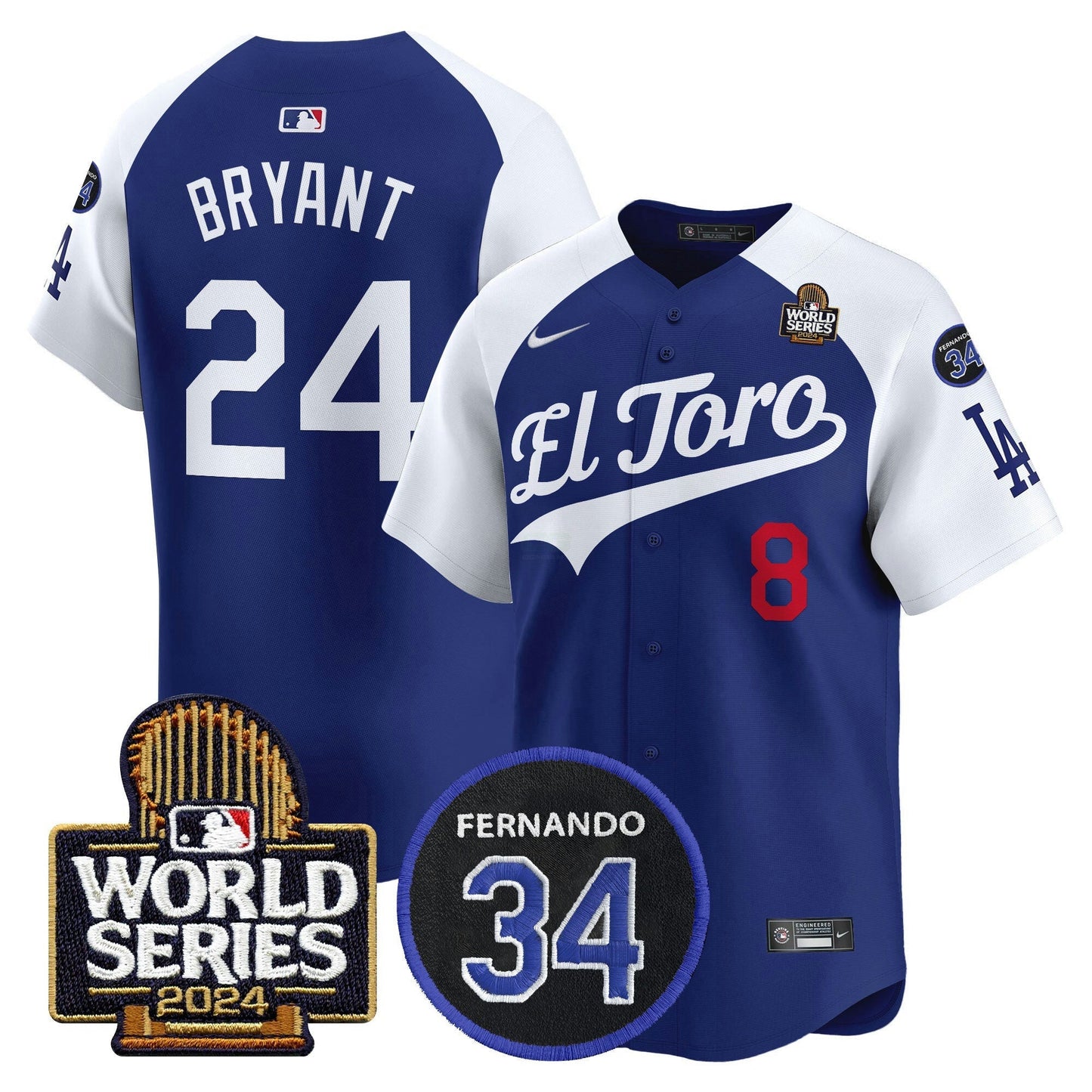 Camisa MLB Men’s El Toro 2024 World Series Patch Vapor Premier Limited Jersey