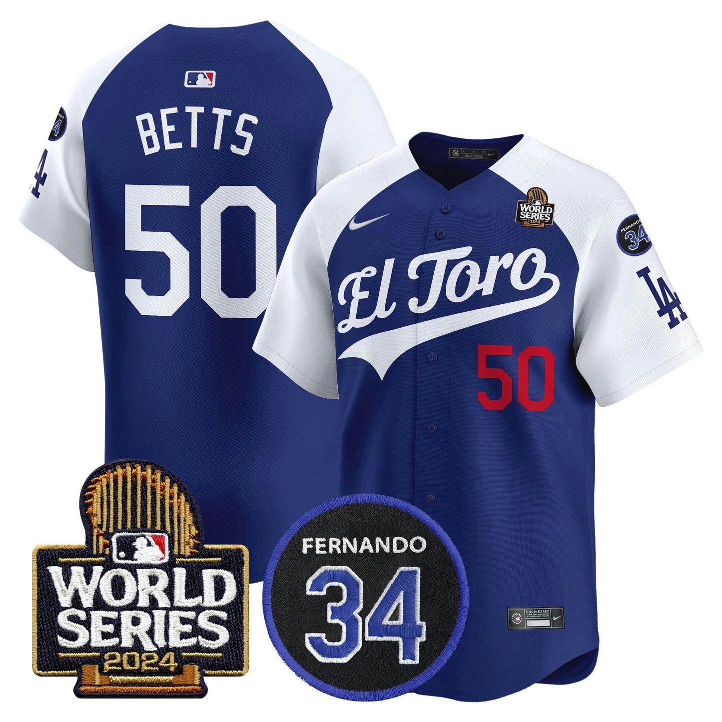 Camisa MLB Men’s El Toro 2024 World Series Patch Vapor Premier Limited Jersey