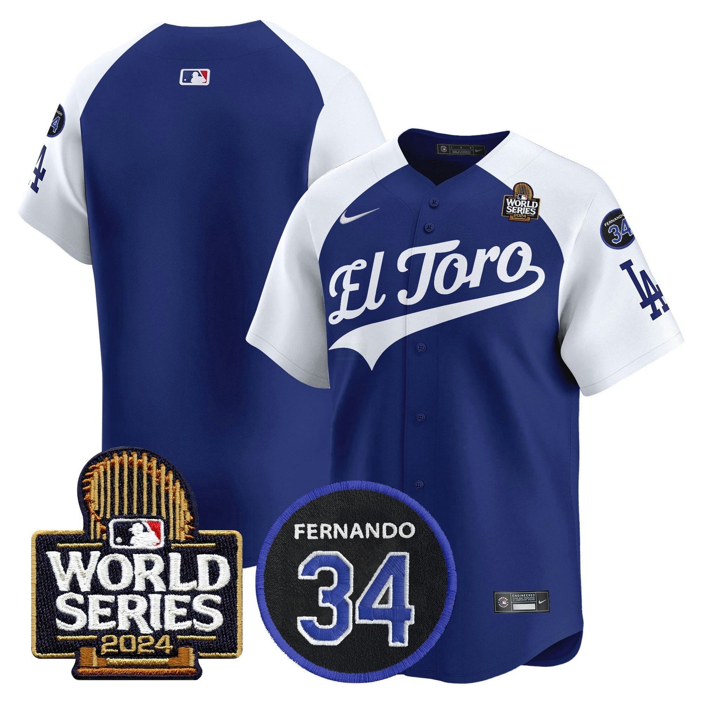 Camisa MLB Men’s El Toro 2024 World Series Patch Vapor Premier Limited Jersey