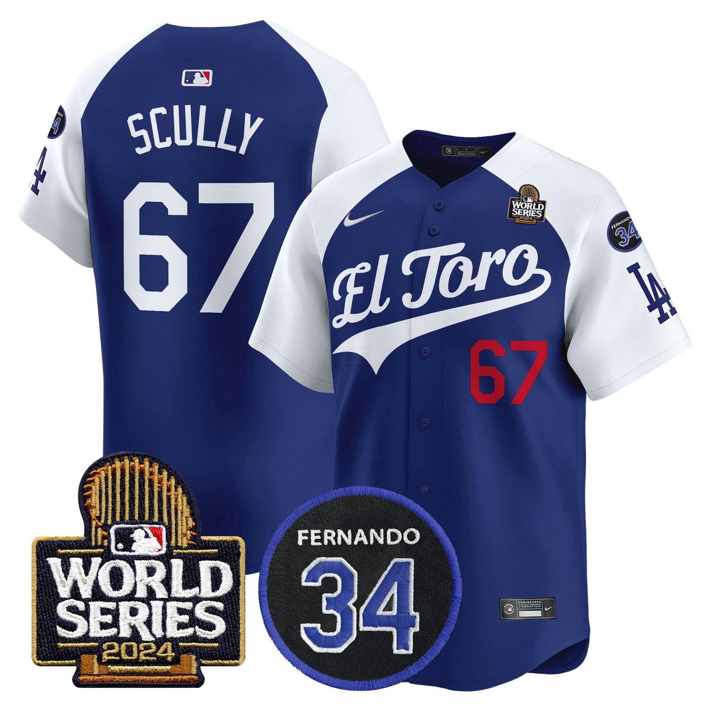 Camisa MLB Men’s El Toro 2024 World Series Patch Vapor Premier Limited Jersey
