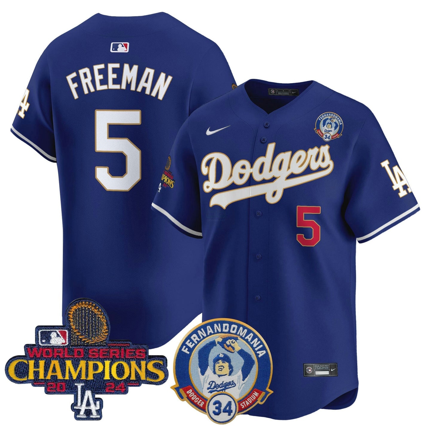 Camisa MLB Men’s Fernando & 2024 World Series Champions Patch Vapor Premier Limited Jersey