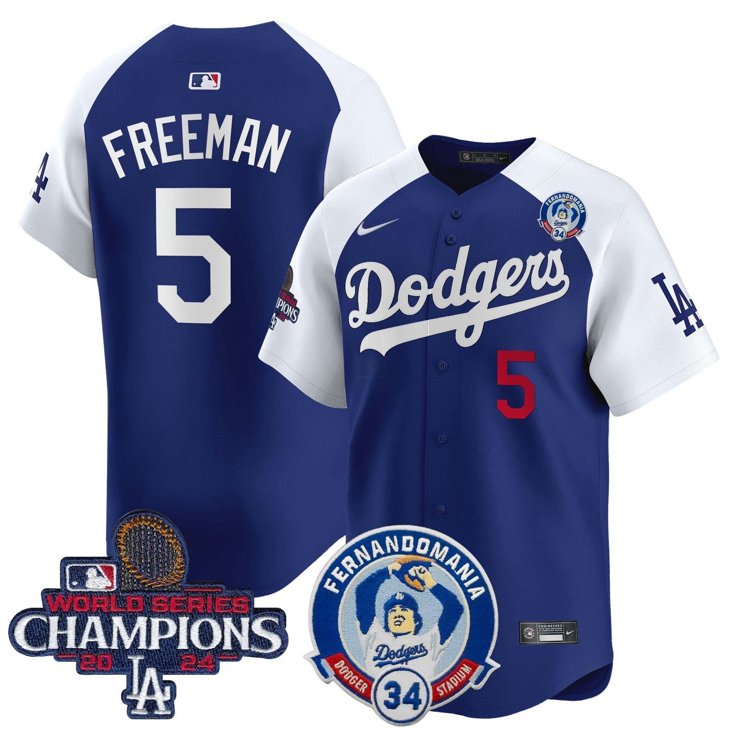 Camisa MLB Men’s Fernando & 2024 World Series Champions Patch Vapor Premier Limited Jersey V2
