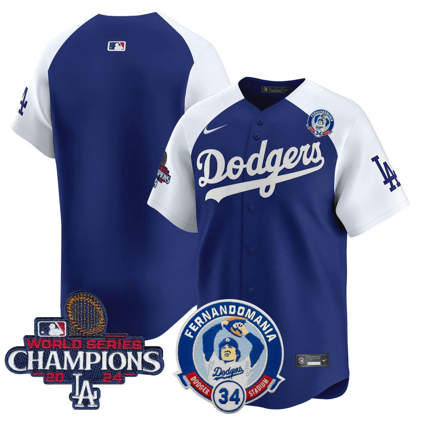 Camisa MLB Men’s Fernando & 2024 World Series Champions Patch Vapor Premier Limited Jersey V2