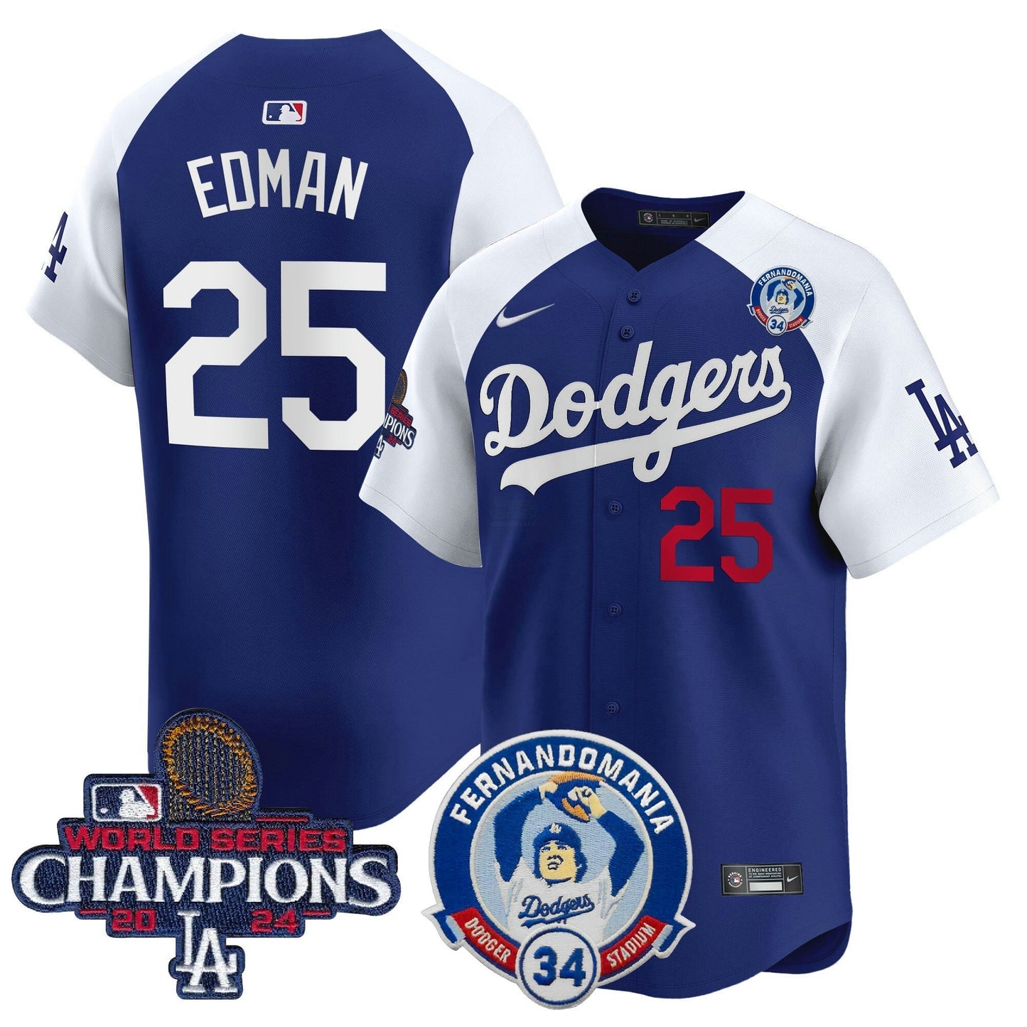 Camisa MLB Men’s Fernando & 2024 World Series Champions Patch Vapor Premier Limited Jersey V2