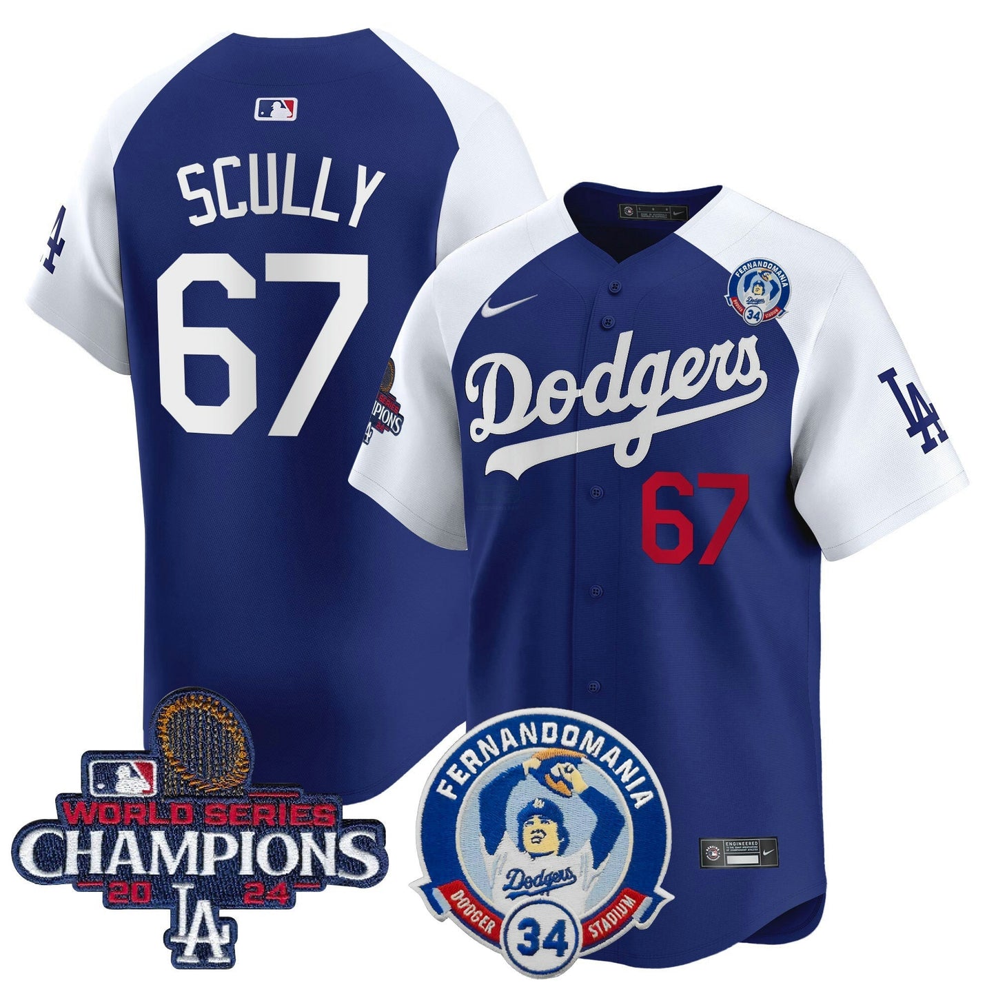 Camisa MLB Men’s Fernando & 2024 World Series Champions Patch Vapor Premier Limited Jersey V2