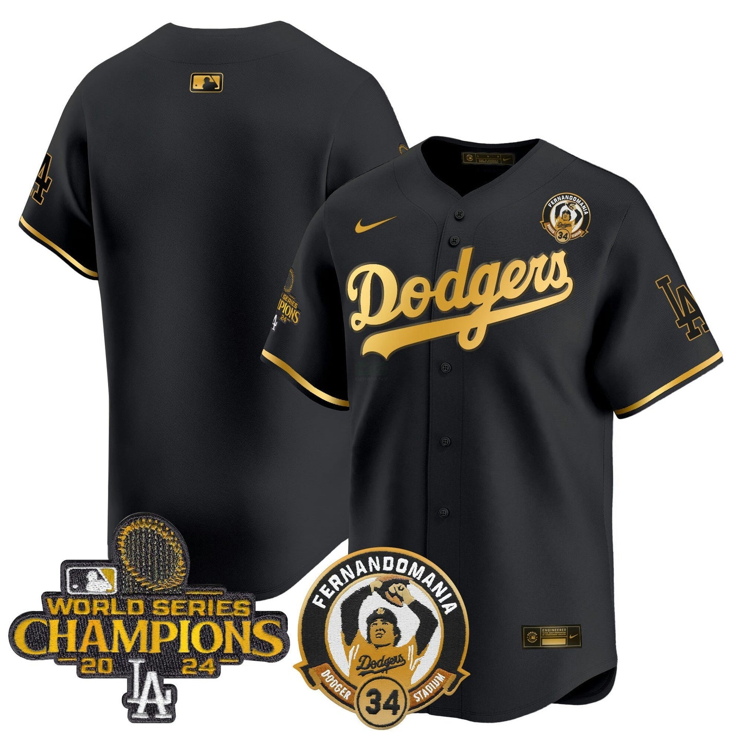 Camisa MLB Men’s Fernando & 2024 World Series Champions Patch Vapor Premier Limited Jersey