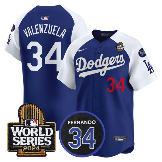 Camisa MLB Men’s Fernando Memorial & 2024 World Series Patch Vapor Premier Limited Jersey V2