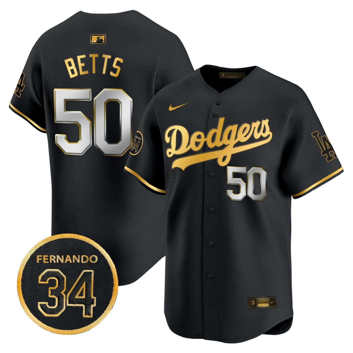 Camisa MLB Men’s Fernando Valenzuela Memorial Patch Vapor Premier Limited Jersey