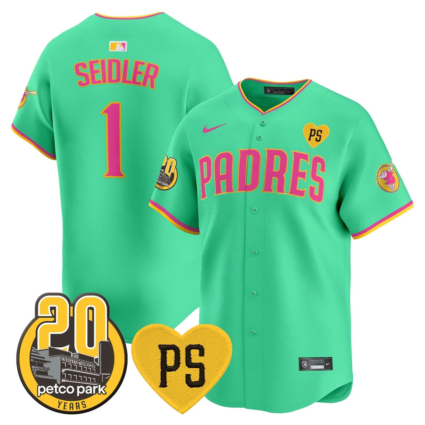 Camisa MLB Men’s “For Peter” & Petco Park 20th Patch Vapor Premier Limited Jersey V2