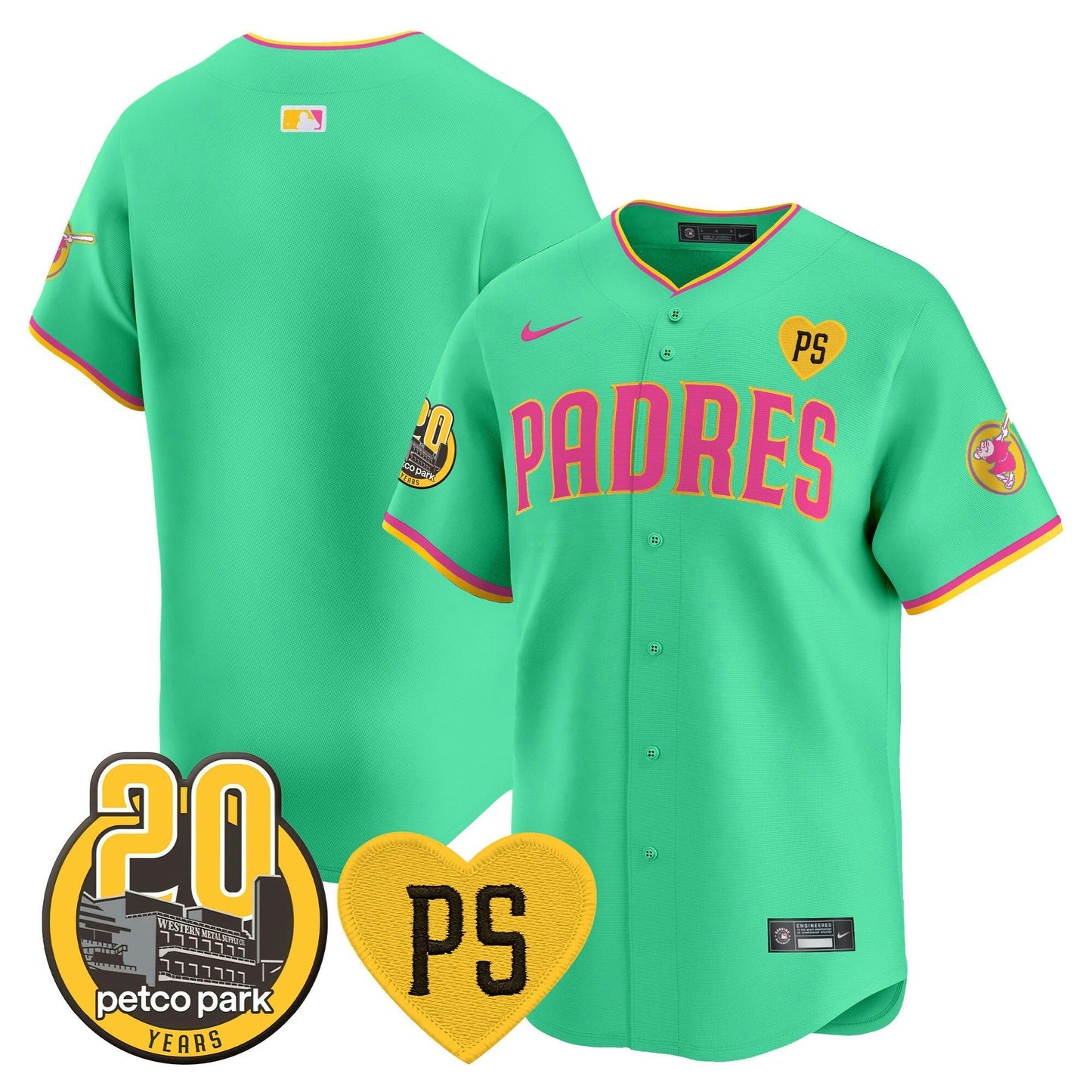 Camisa MLB Men’s “For Peter” & Petco Park 20th Patch Vapor Premier Limited Jersey V2