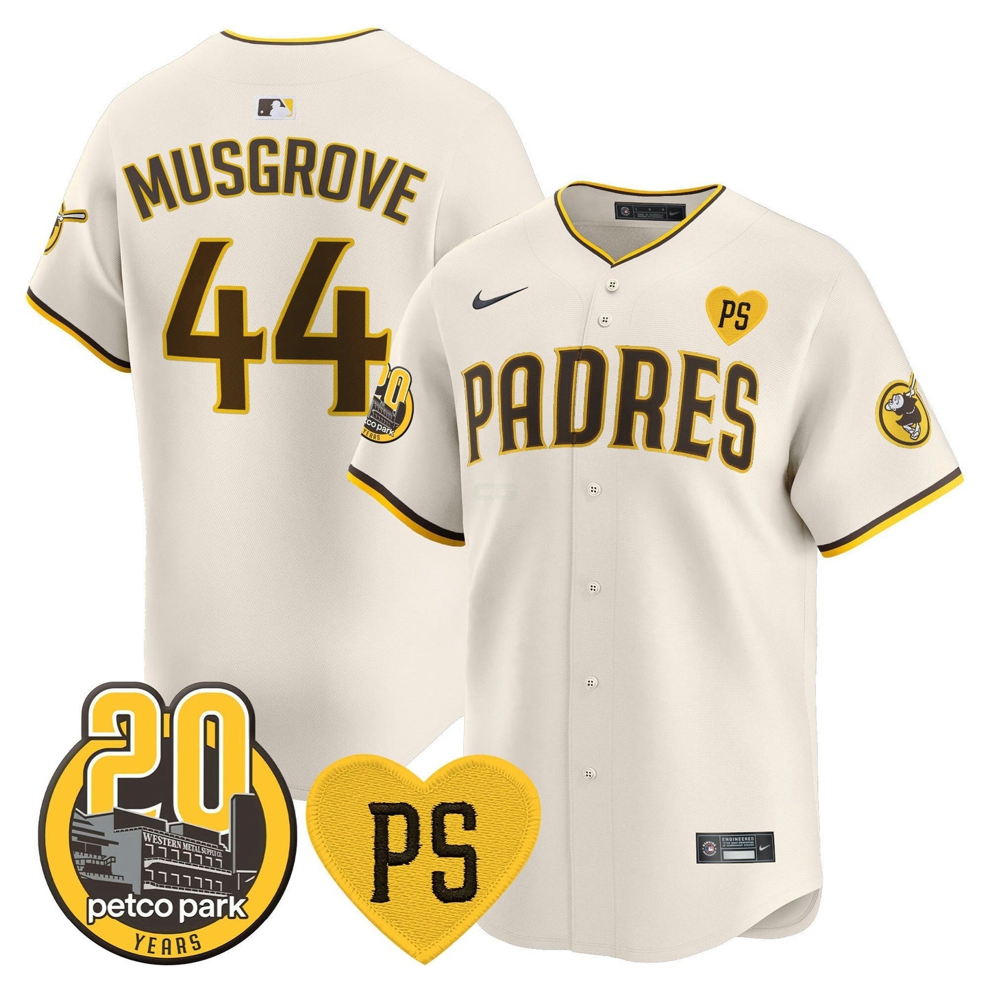 Camisa MLB Men’s “For Peter” & Petco Park 20th Patch Vapor Premier Limited Jersey V2