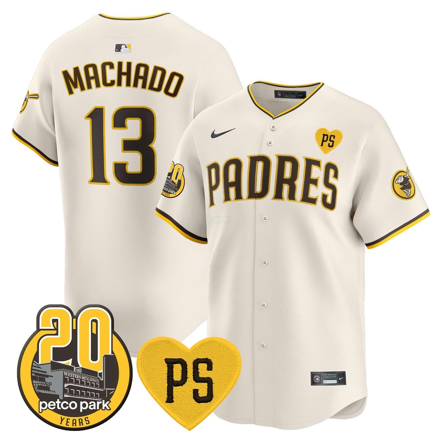 Camisa MLB Men’s “For Peter” & Petco Park 20th Patch Vapor Premier Limited Jersey V2