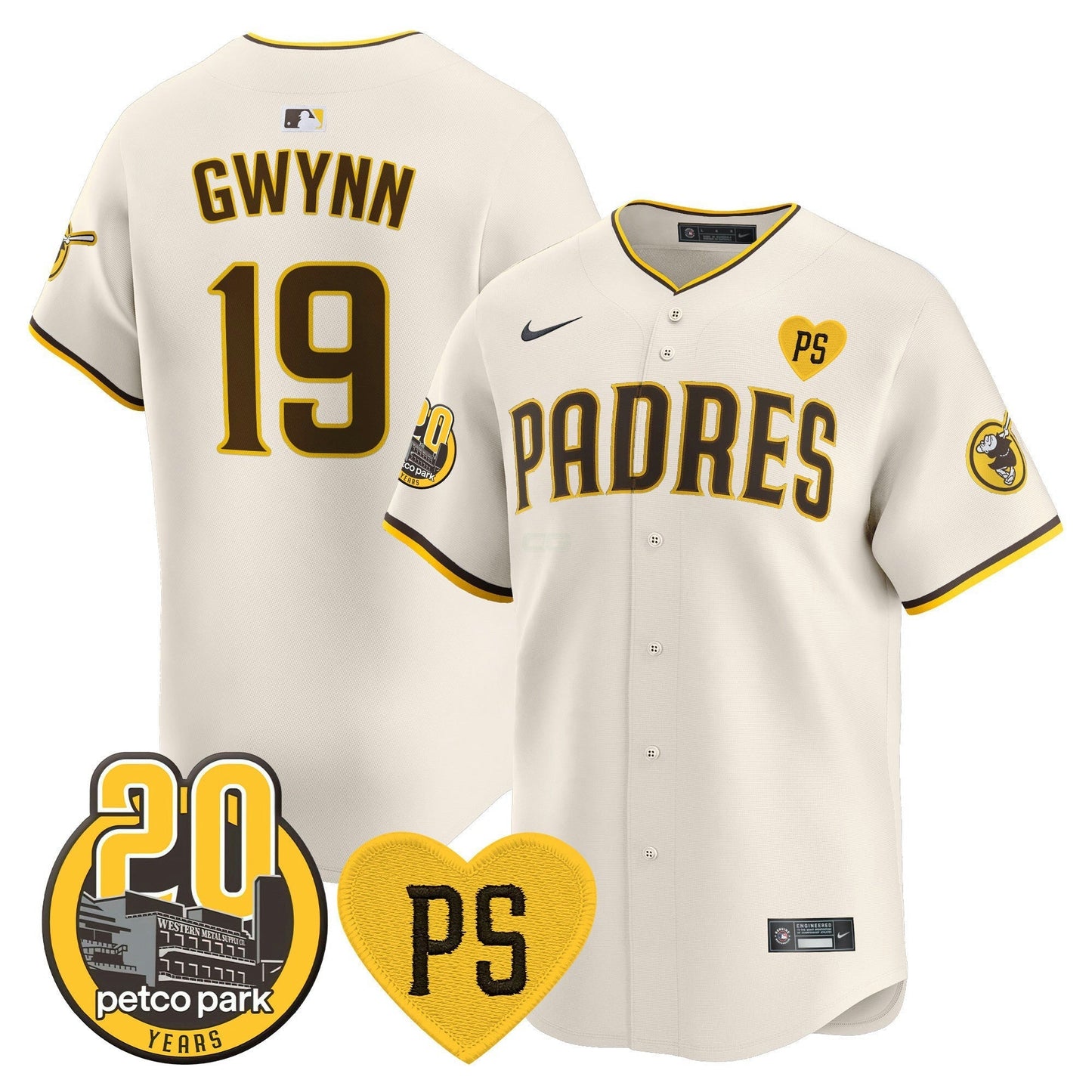 Camisa MLB Men’s “For Peter” & Petco Park 20th Patch Vapor Premier Limited Jersey V2