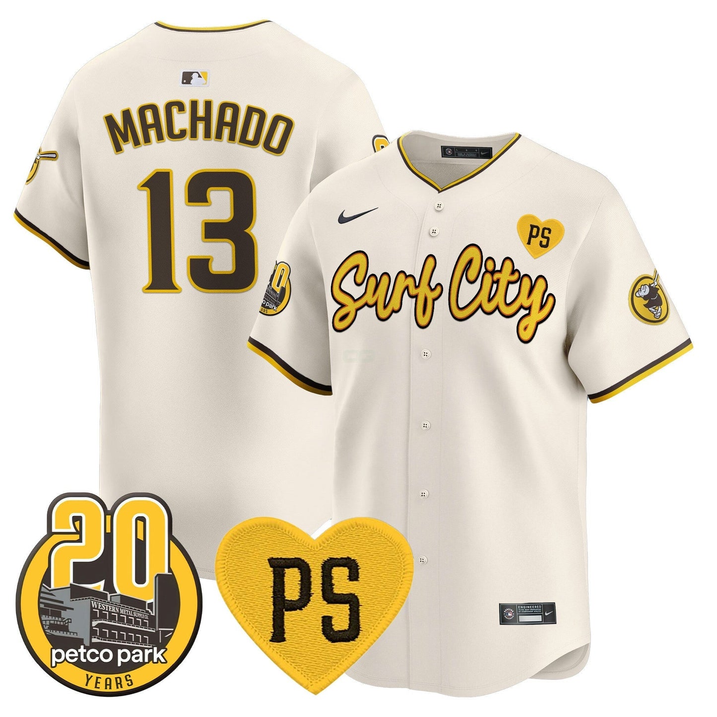 Camisa MLB Men’s “For Peter” & Petco Park 20th Patch Vapor Premier Limited Jersey V3