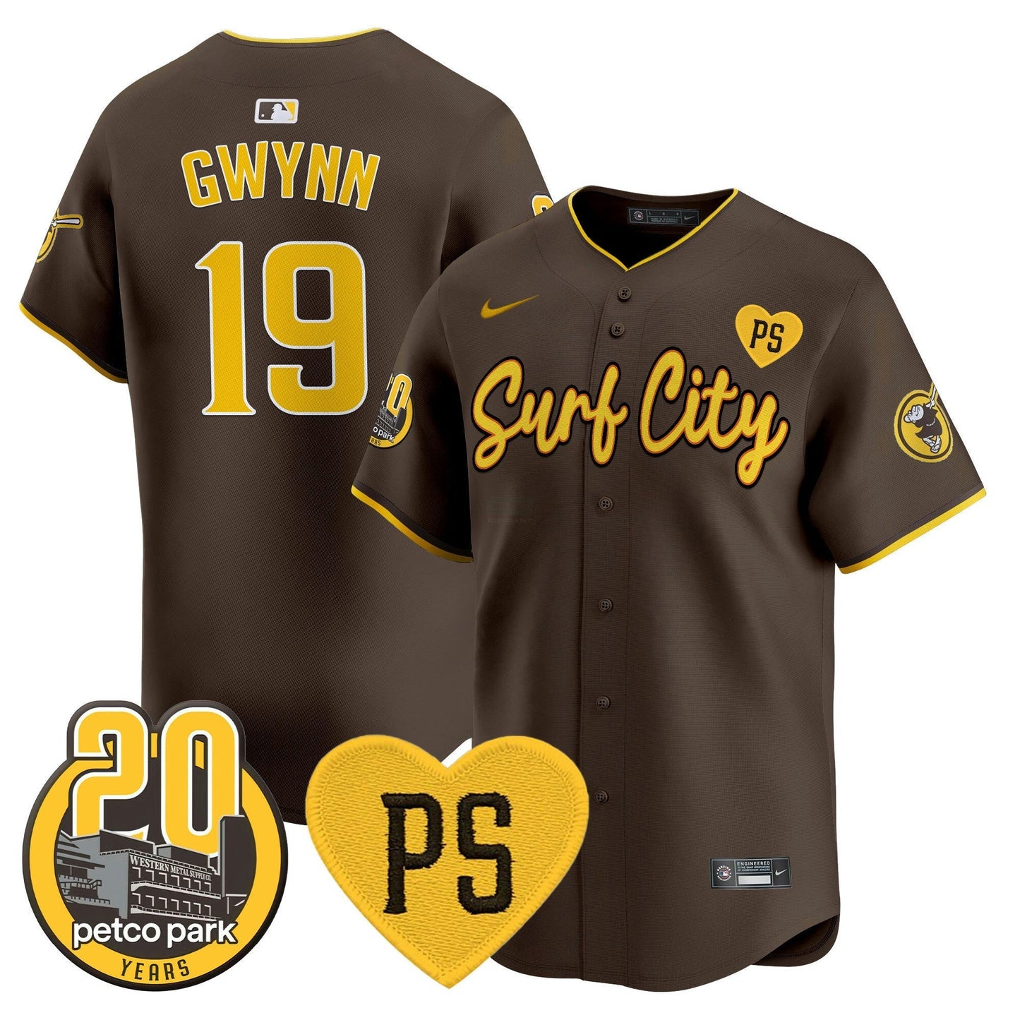 Camisa MLB Men’s “For Peter” & Petco Park 20th Patch Vapor Premier Limited Jersey V3