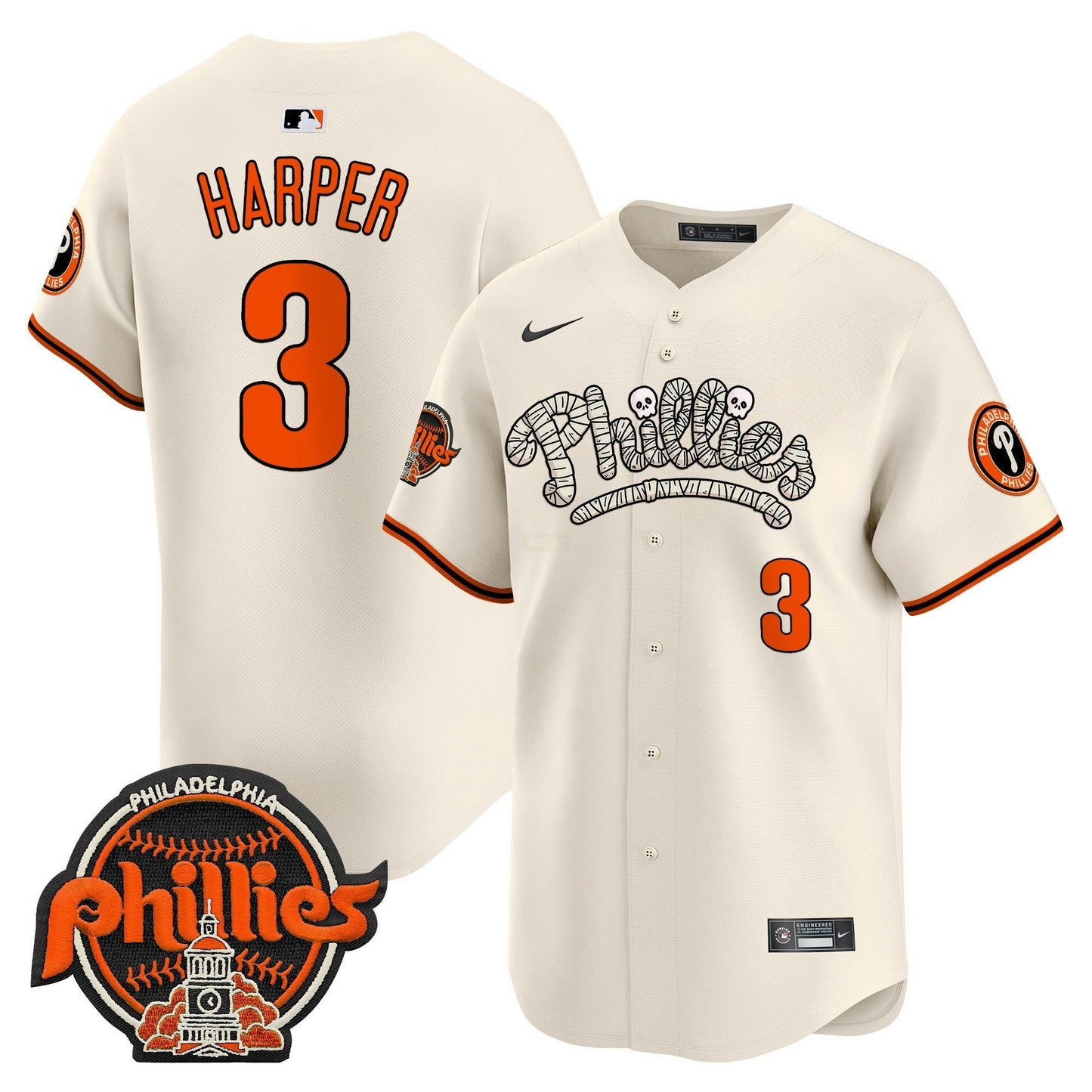 Camisa MLB Philadelphia Phillies Men’s Halloween Vapor Premier Limited Jersey