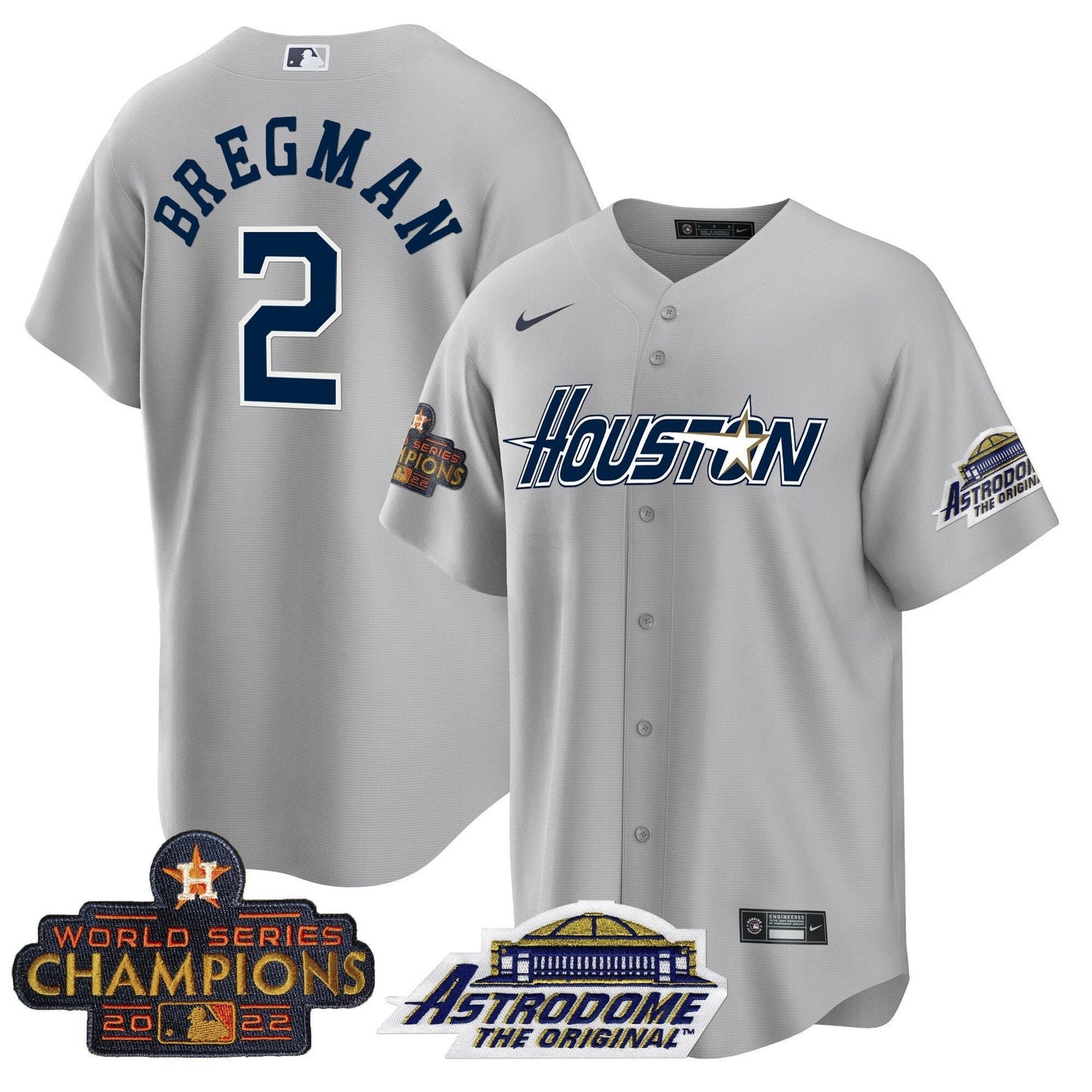 Camisa MLB Men’s Houston 2022 Astrodome & Champions Patch Jersey