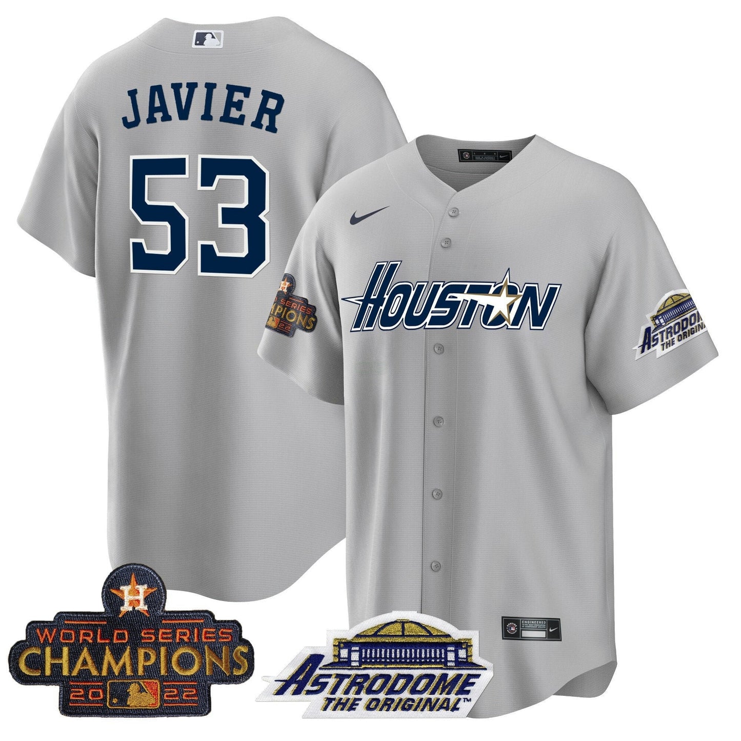 Camisa MLB Men’s Houston 2022 Astrodome & Champions Patch Jersey