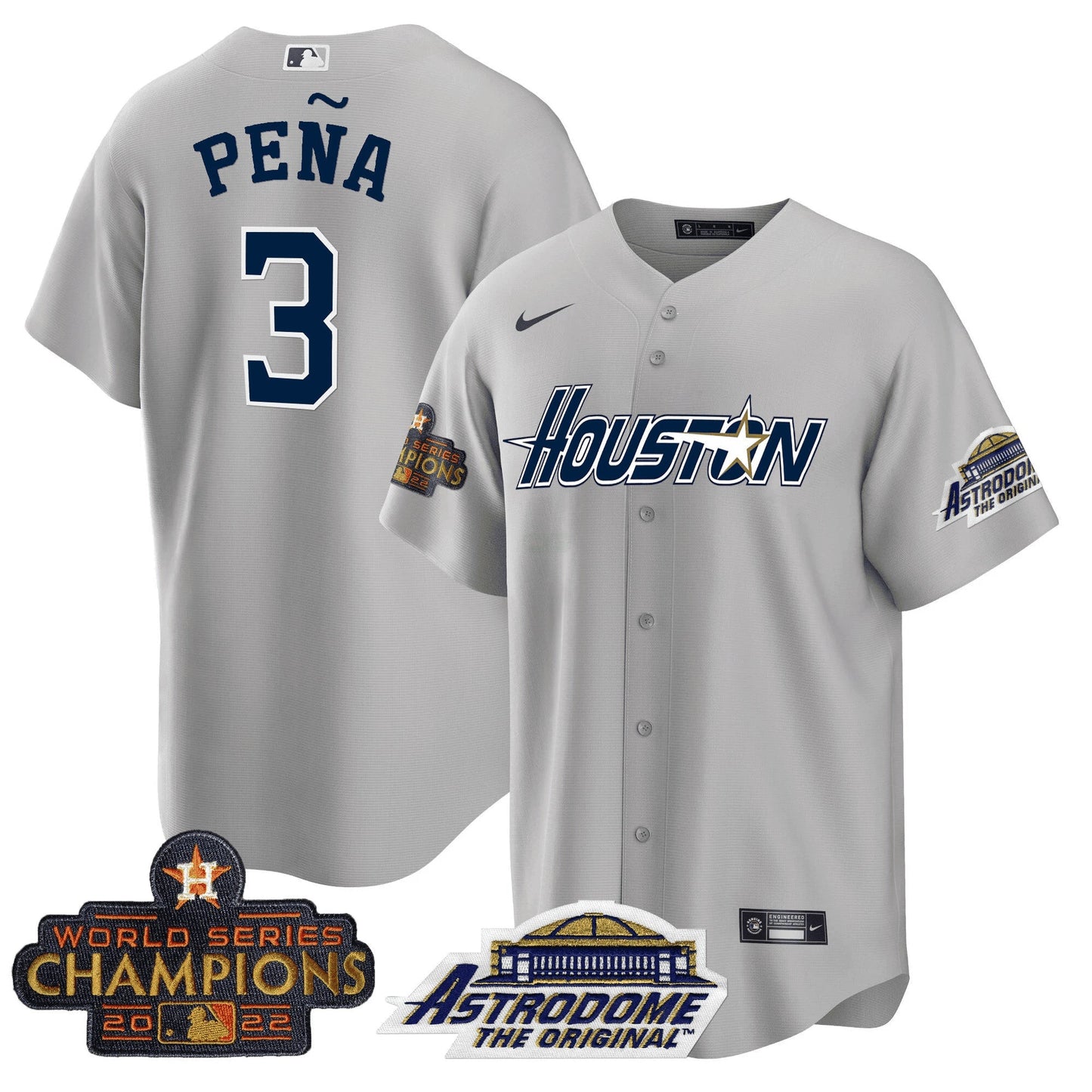 Camisa MLB Men’s Houston 2022 Astrodome & Champions Patch Jersey