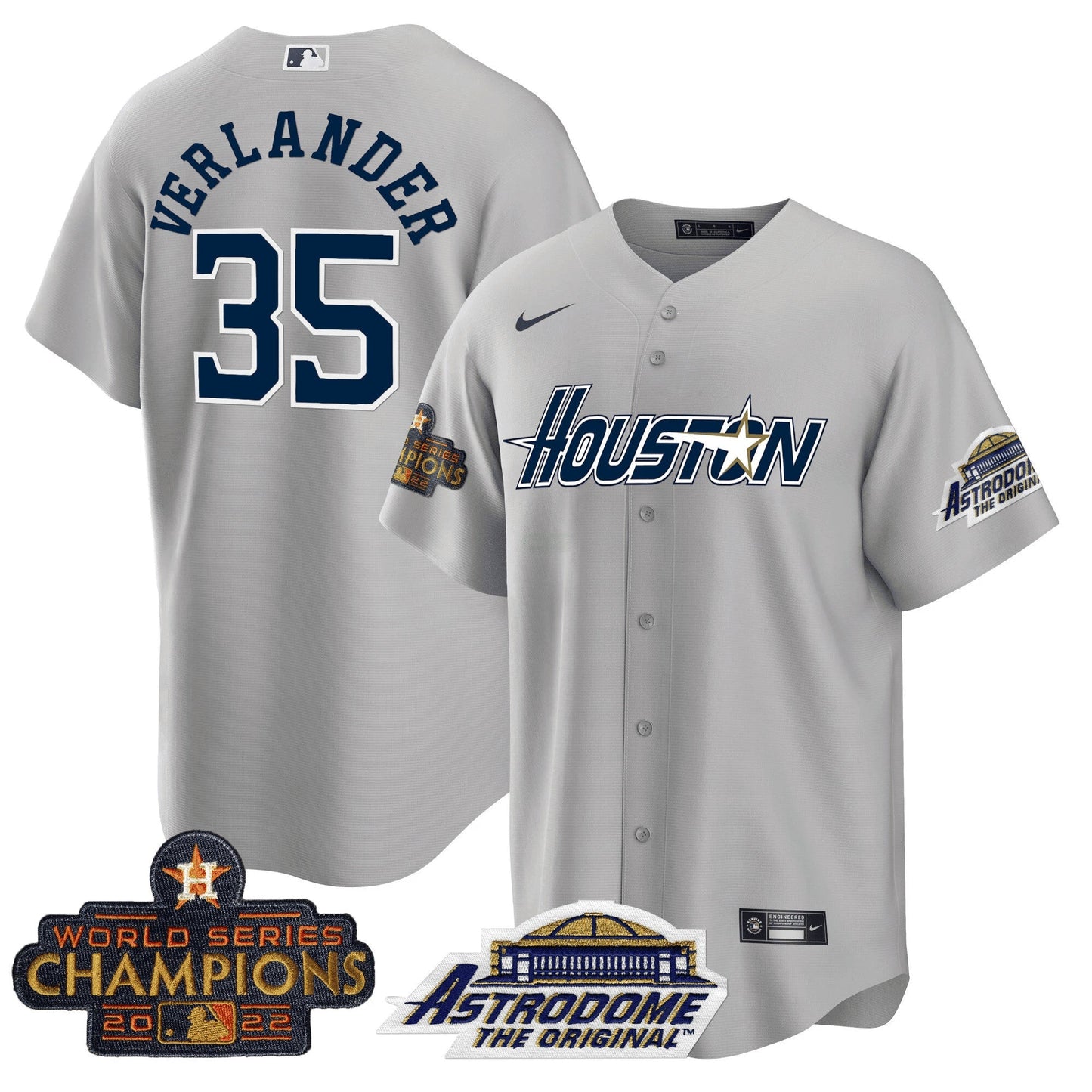 Camisa MLB Men’s Houston 2022 Astrodome & Champions Patch Jersey