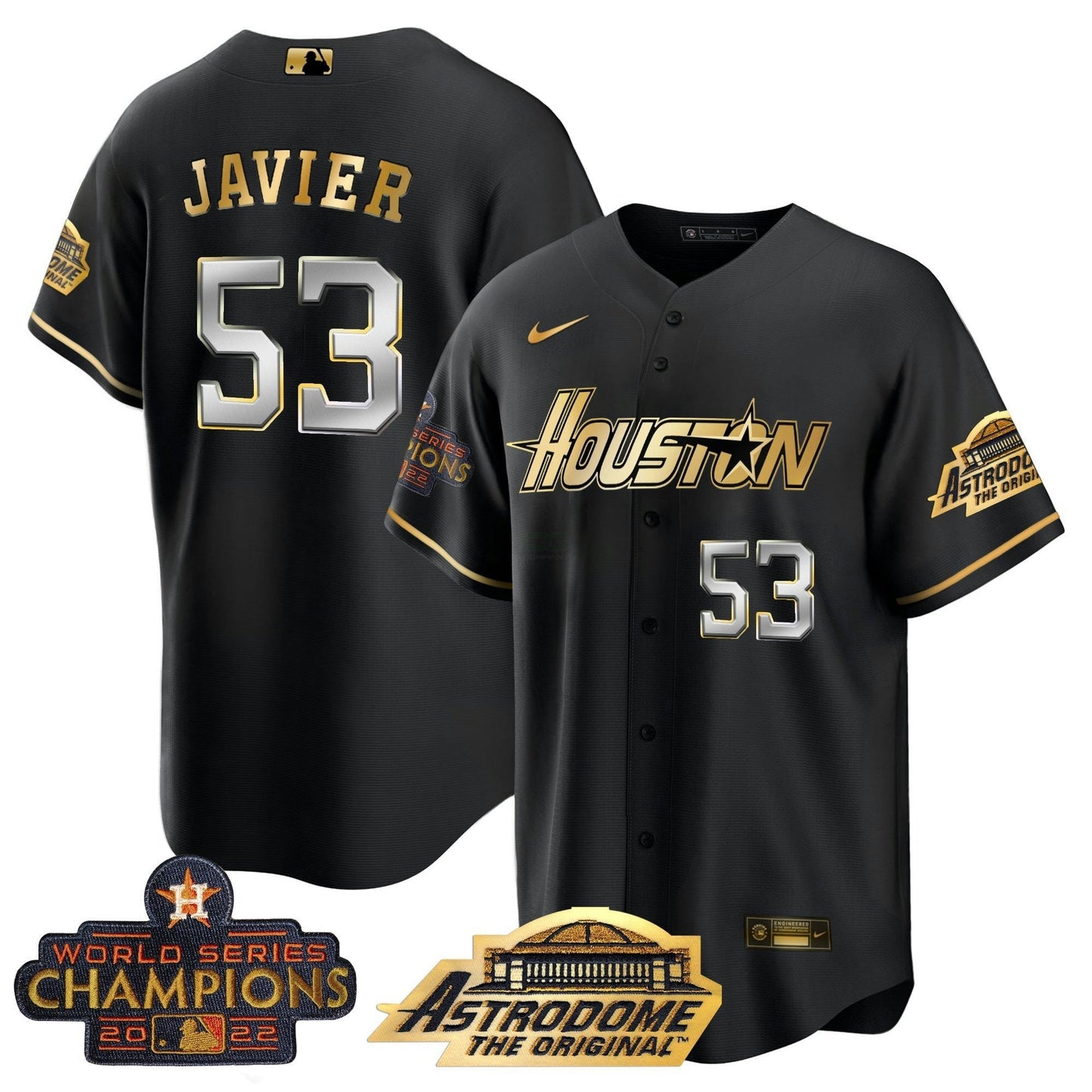 Camisa MLB Men’s Houston 2022 Astrodome & Champions Patch Jersey