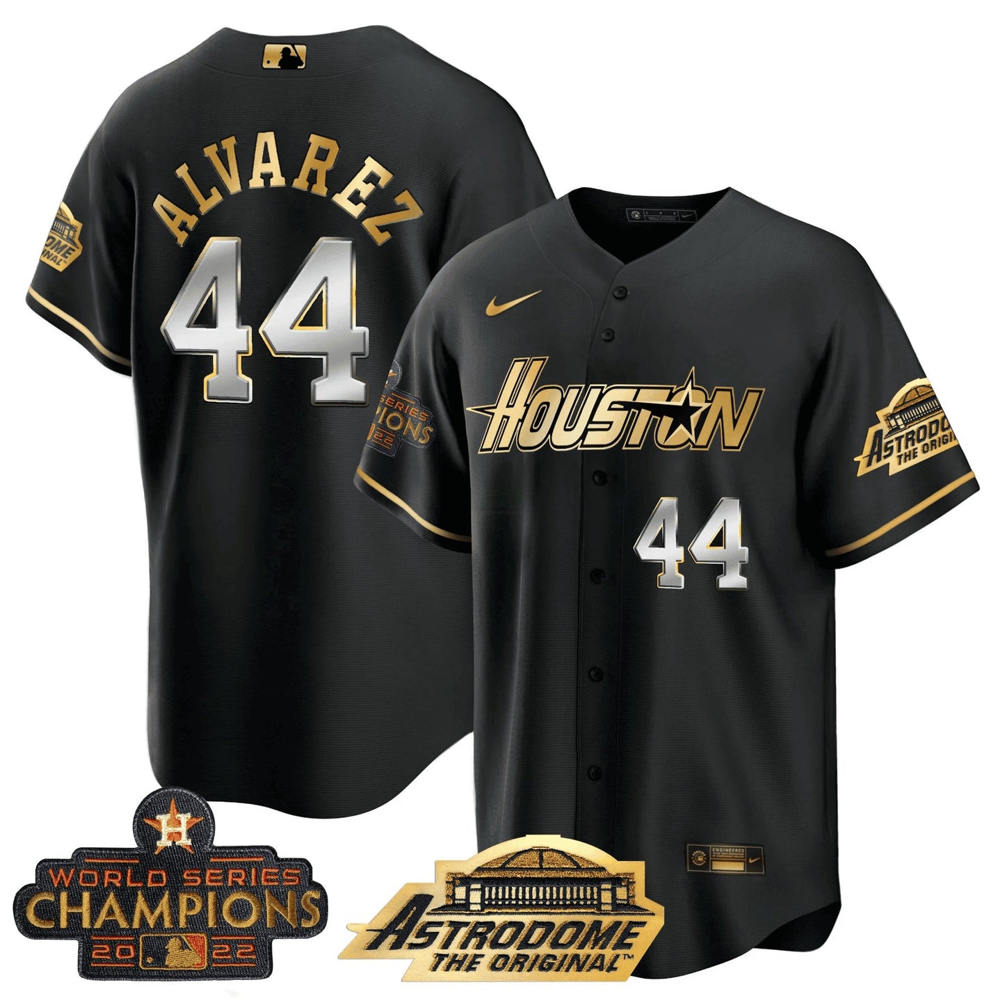 Camisa MLB Men’s Houston 2022 Astrodome & Champions Patch Jersey