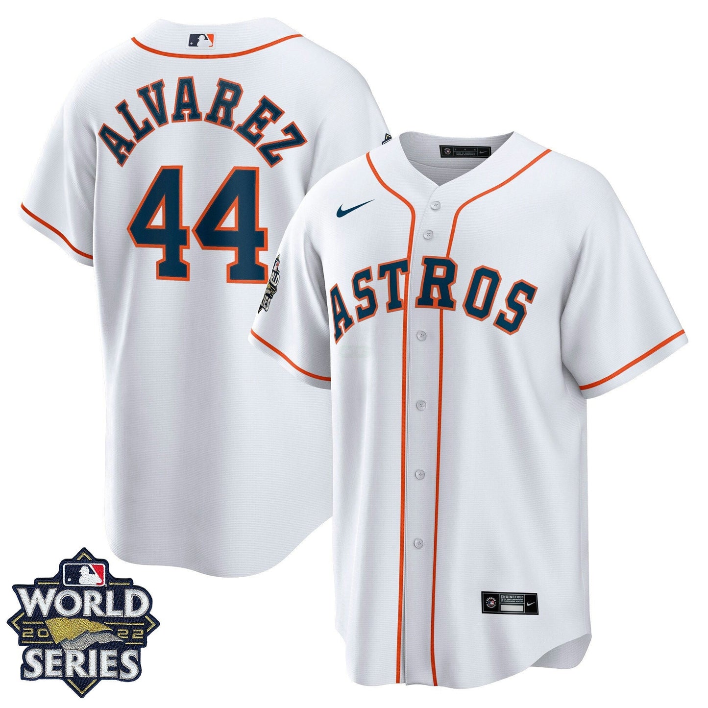 Camisa MLB Men’s Houston 2022 World Series Home Player Jersey – Branca
