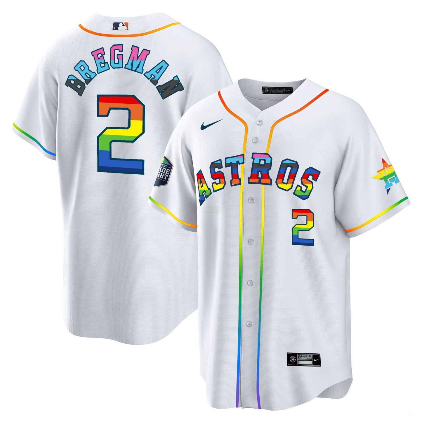 Camisa MLB Men’s Houston 2023 Cool Base Pride Jersey – Stitched