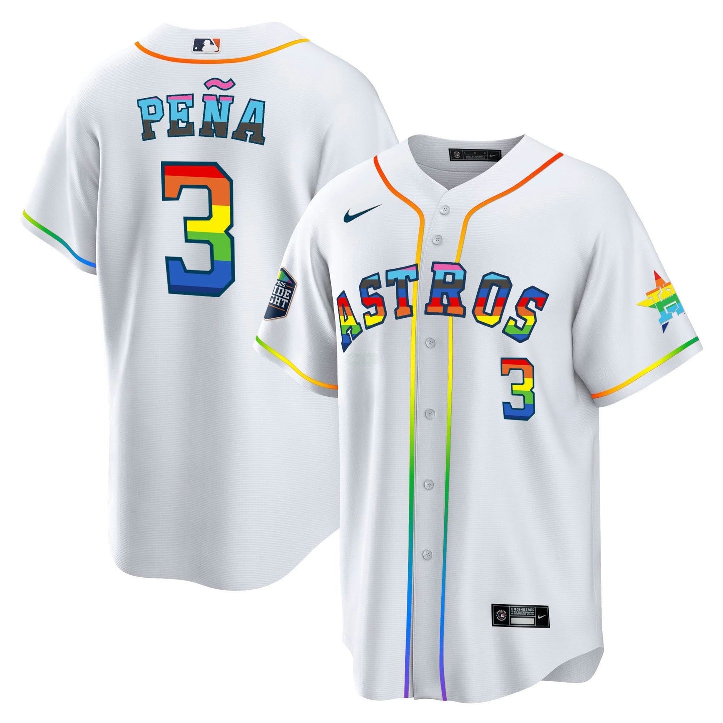 Camisa MLB Men’s Houston 2023 Cool Base Pride Jersey – Stitched