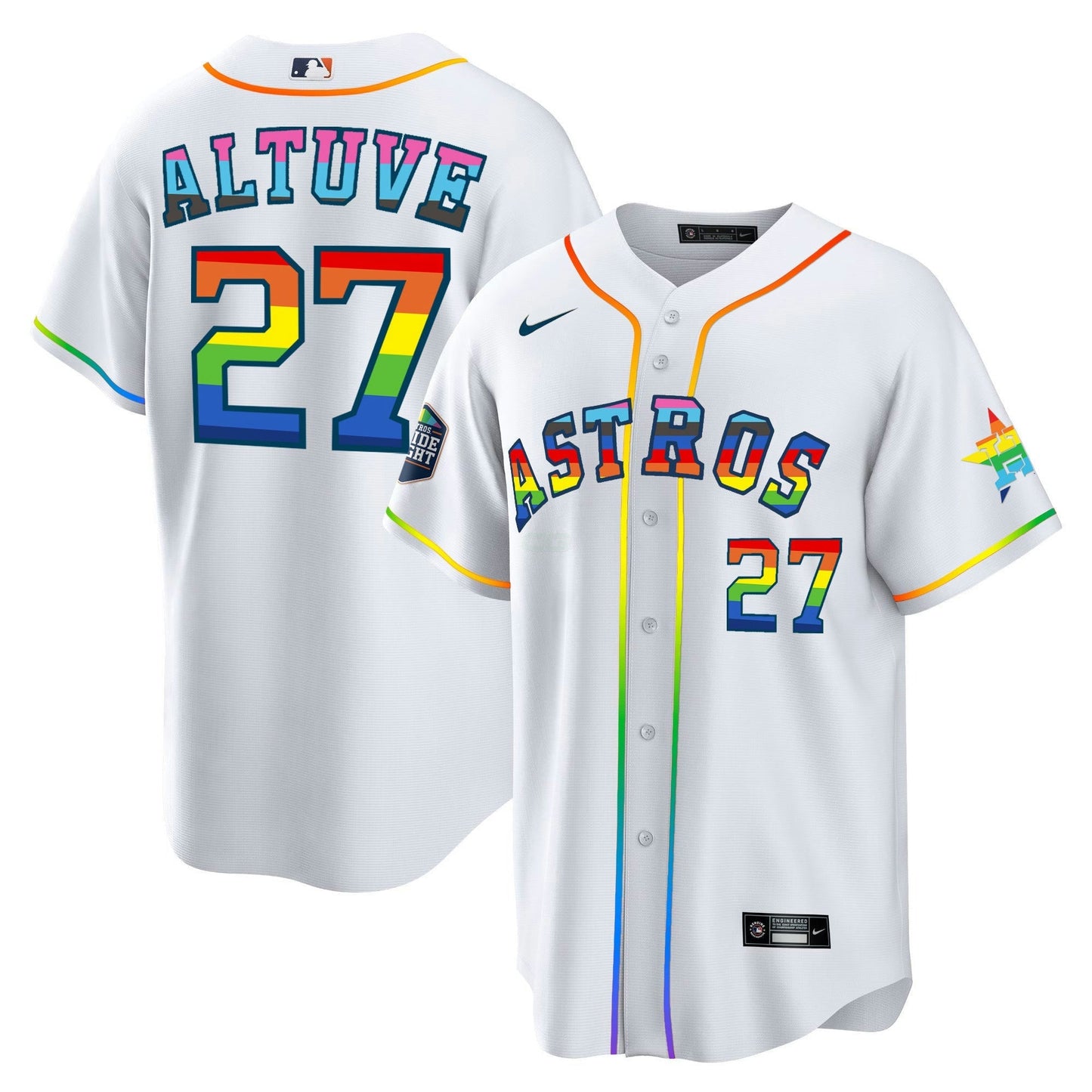 Camisa MLB Men’s Houston 2023 Cool Base Pride Jersey – Stitched