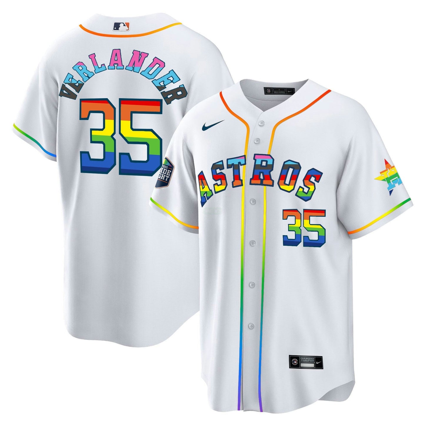 Camisa MLB Men’s Houston 2023 Cool Base Pride Jersey – Stitched
