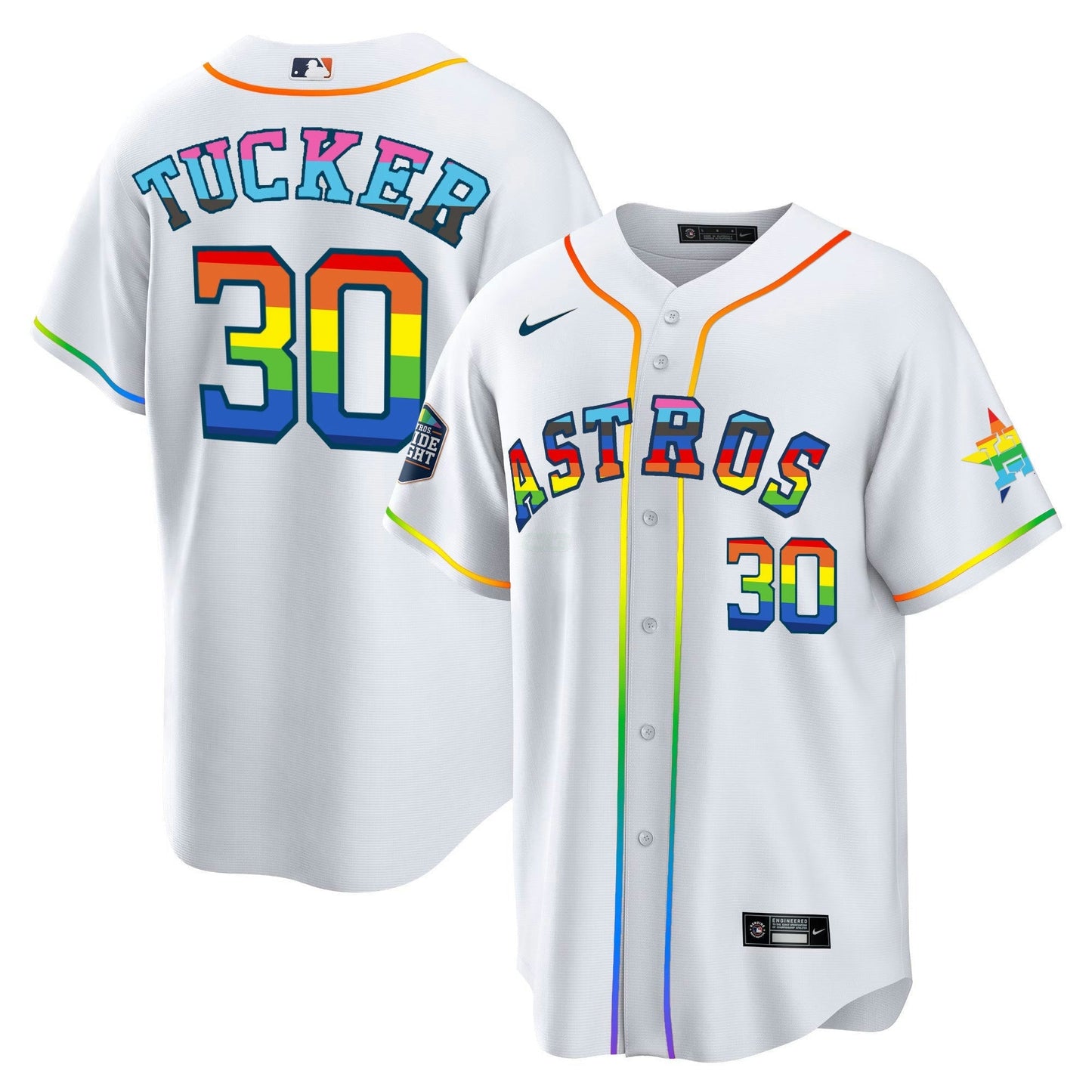 Camisa MLB Men’s Houston 2023 Cool Base Pride Jersey – Stitched