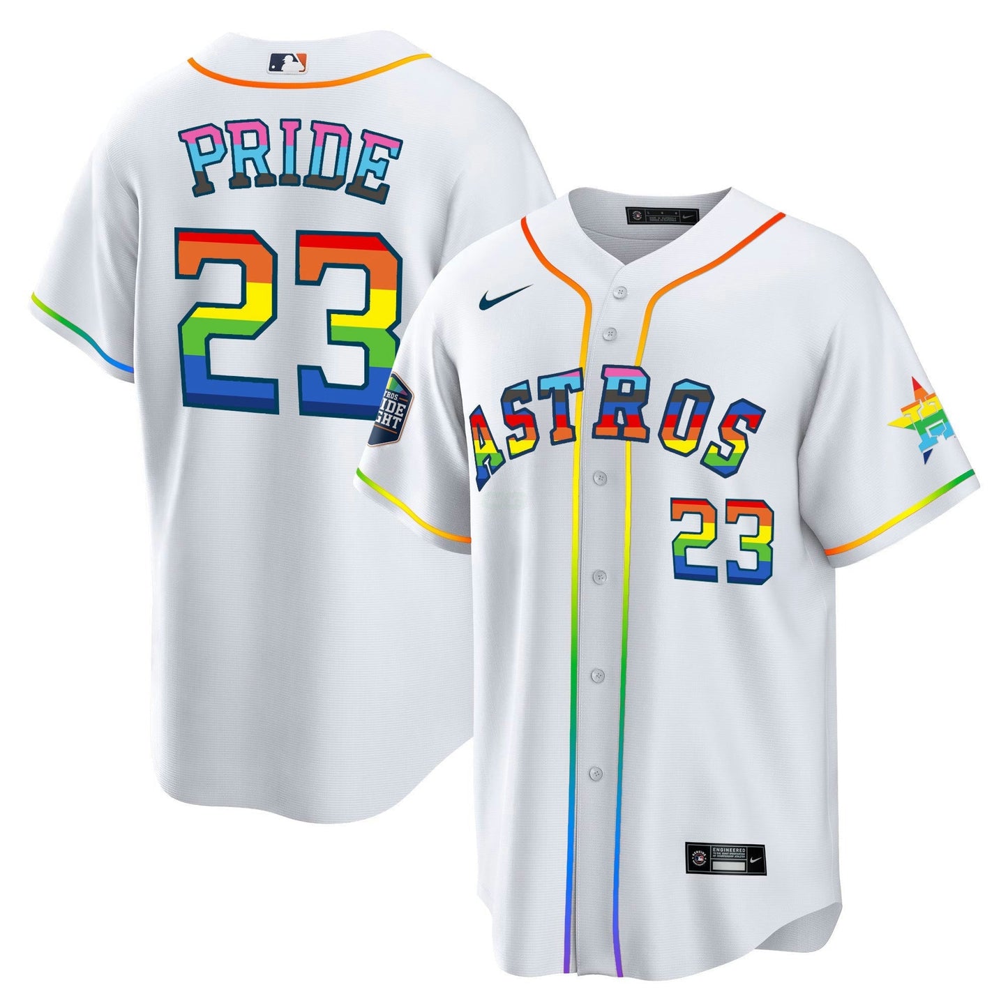 Camisa MLB Men’s Houston 2023 Cool Base Pride Jersey – Stitched