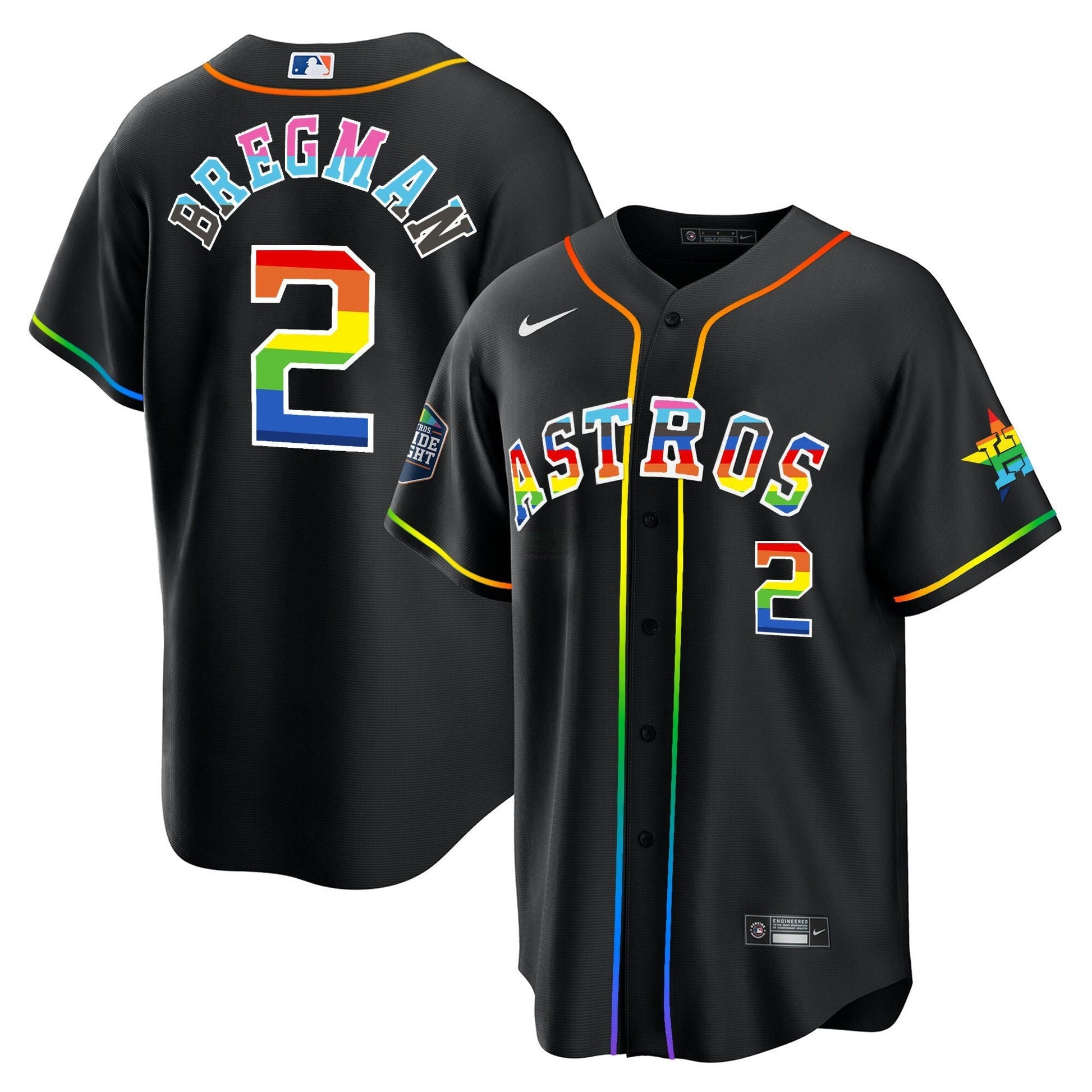 Camisa MLB Men’s Houston 2023 Cool Base Pride Jersey – Stitched