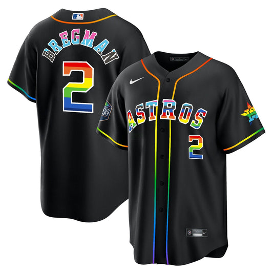 Camisa MLB Men’s Houston 2023 Cool Base Pride Jersey – Stitched