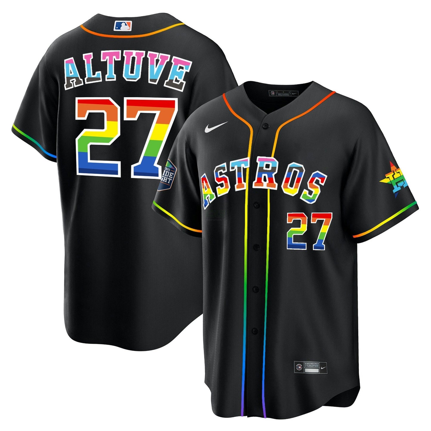 Camisa MLB Men’s Houston 2023 Cool Base Pride Jersey – Stitched