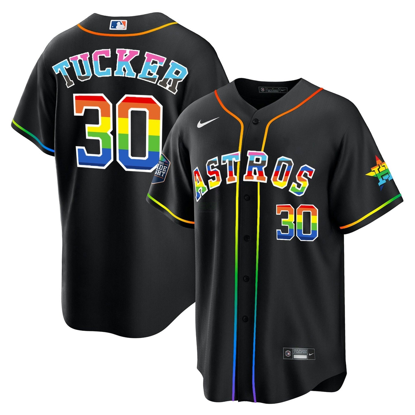 Camisa MLB Men’s Houston 2023 Cool Base Pride Jersey – Stitched