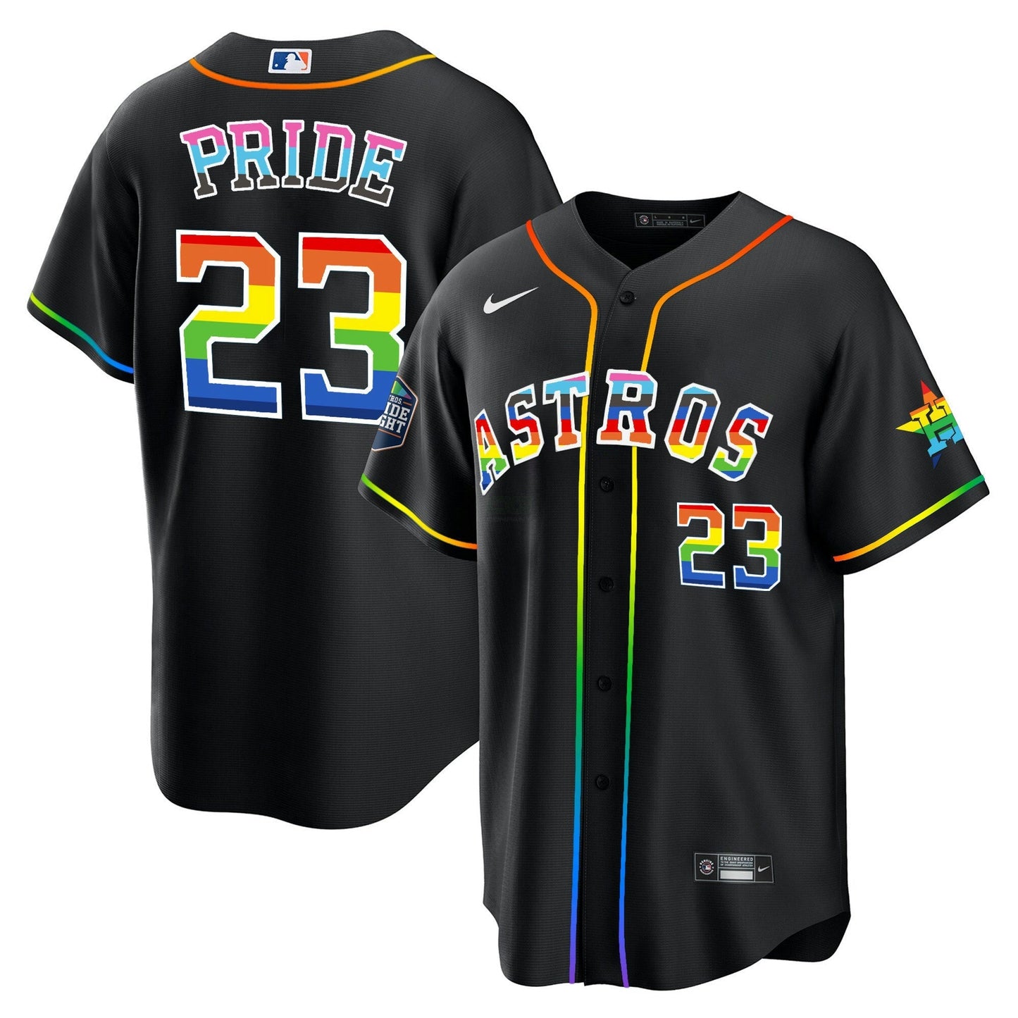 Camisa MLB Men’s Houston 2023 Cool Base Pride Jersey – Stitched