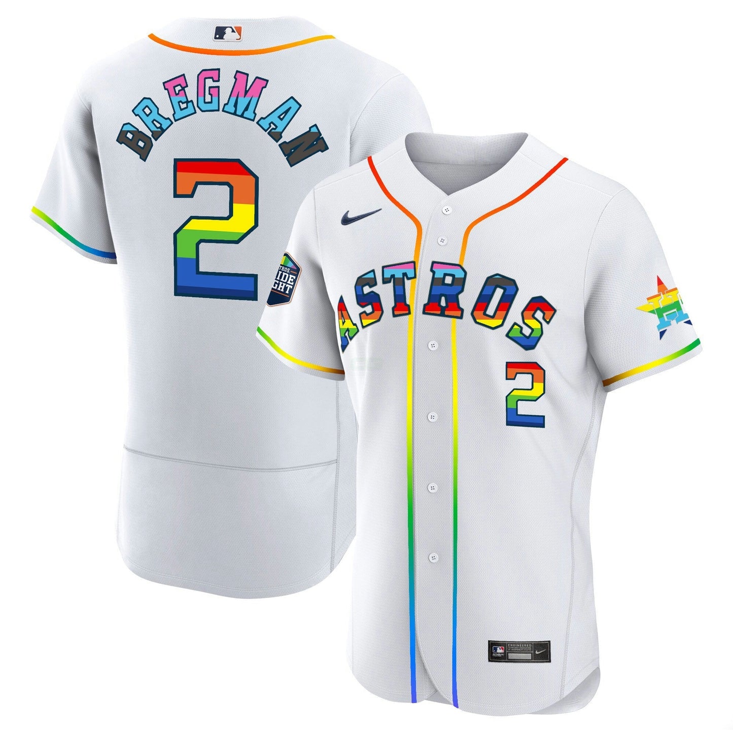 Camisa MLB Men’s Houston 2023 Flex Base Pride Jersey – Stitched
