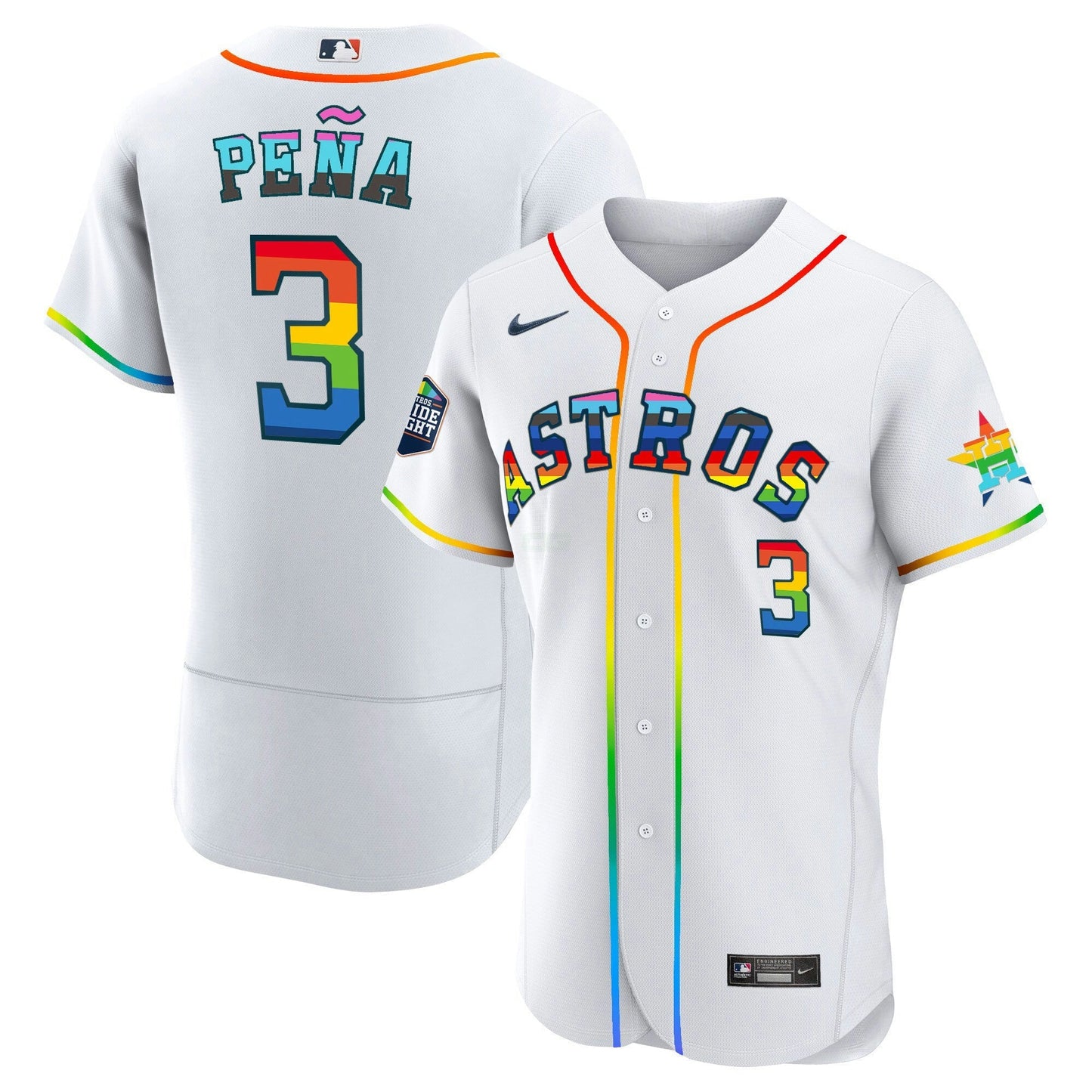 Camisa MLB Men’s Houston 2023 Flex Base Pride Jersey – Stitched