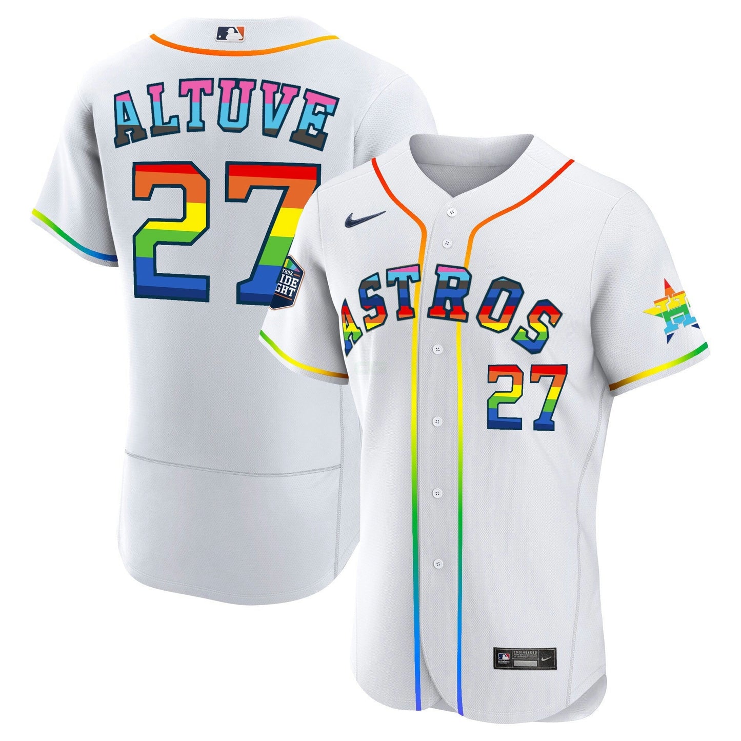 Camisa MLB Men’s Houston 2023 Flex Base Pride Jersey – Stitched