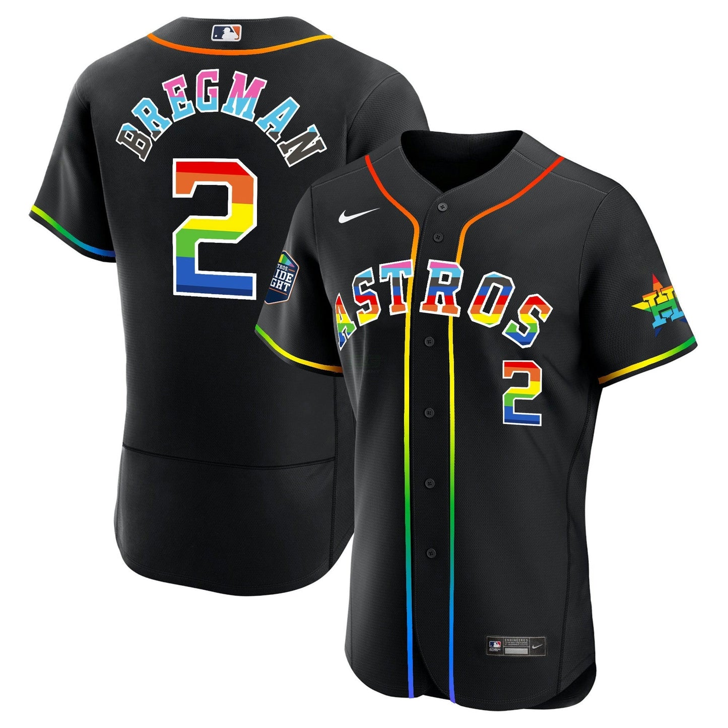 Camisa MLB Men’s Houston 2023 Flex Base Pride Jersey – Stitched