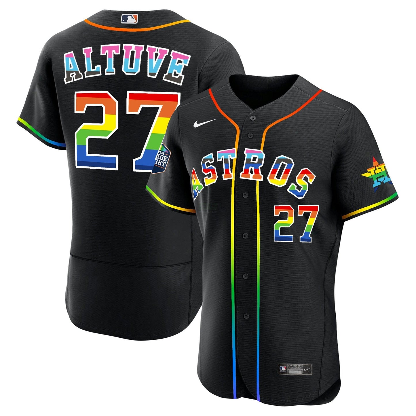 Camisa MLB Men’s Houston 2023 Flex Base Pride Jersey – Stitched