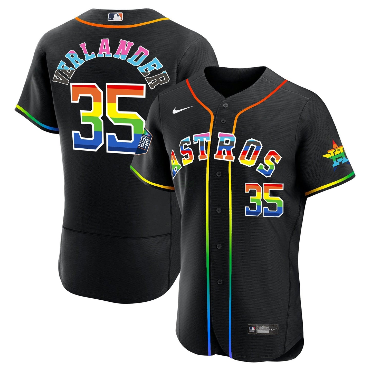 Camisa MLB Men’s Houston 2023 Flex Base Pride Jersey – Stitched